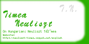 timea neuliszt business card